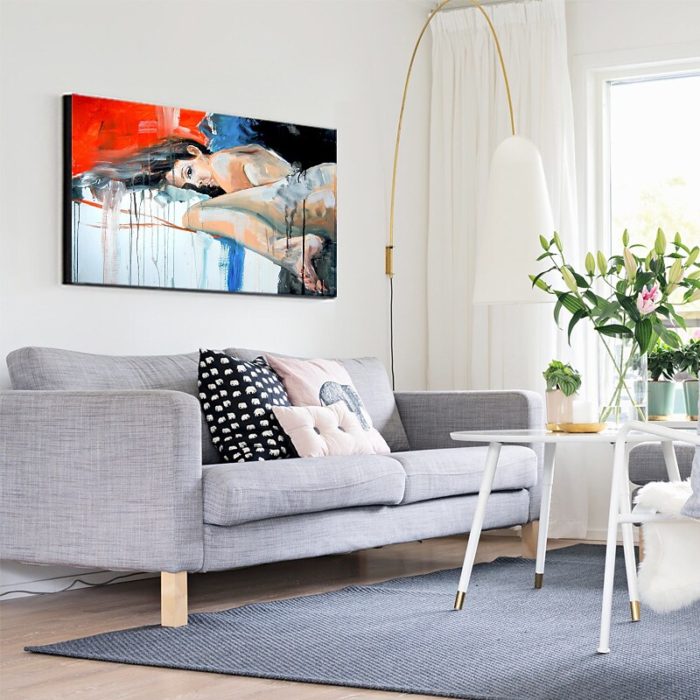 Modern Figure Oil Painting Fine Arts Sexy Girl Decoration For Home
