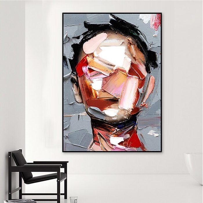 No-Face Portrait Canvas Painting For Wall Unframed Decorations - Image 3
