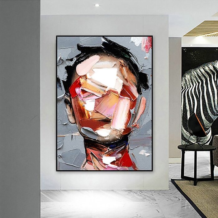 No-Face Portrait Canvas Painting For Wall Unframed Decorations