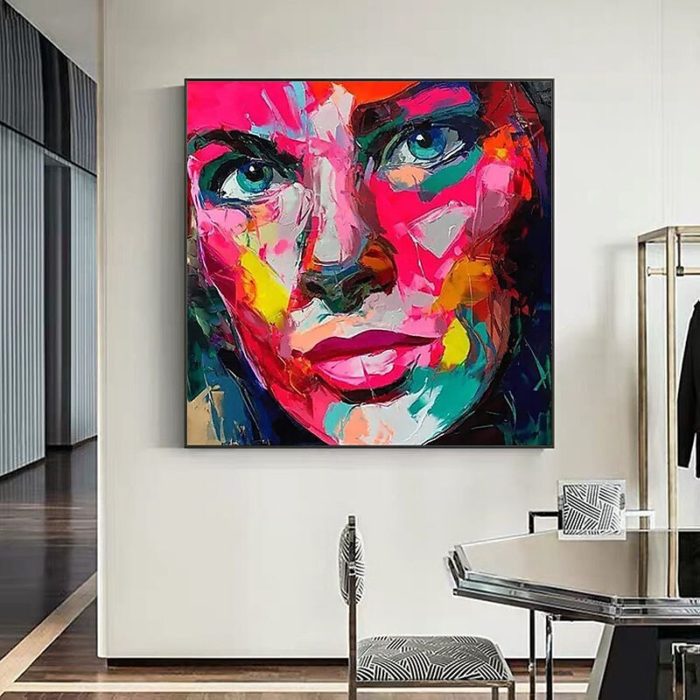 Original Knife Portrait Face Figure Painting Decorations For Home - Image 5