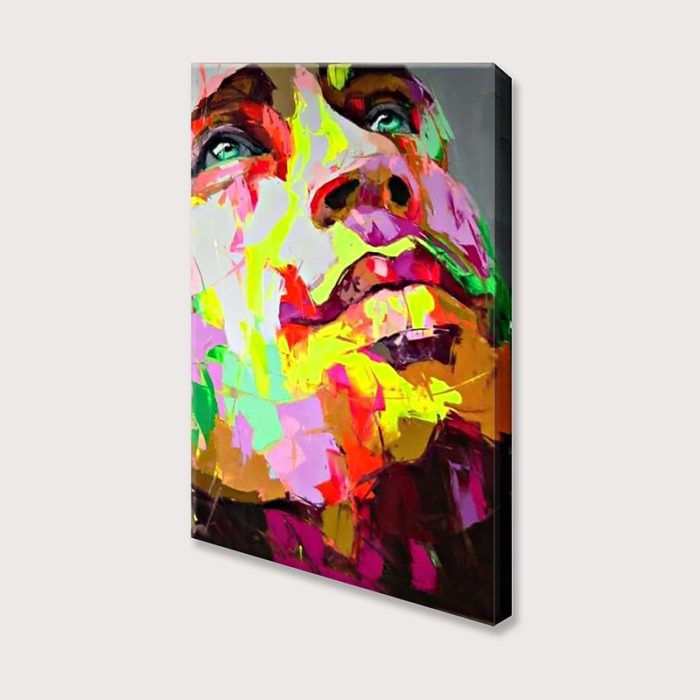 Original Oil Painting On Canvas Man Face Characters Artwork Decor - Image 4