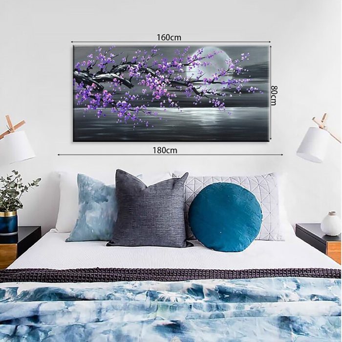 Plum Blossom Tree Painting Sea Landscape Abstract Artwork Decor - Image 7