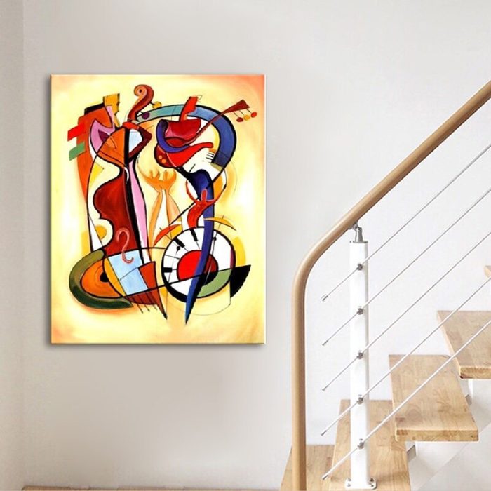 Pop Art Painting For Living Room 100% Handmade Abstract Decorative - Image 6