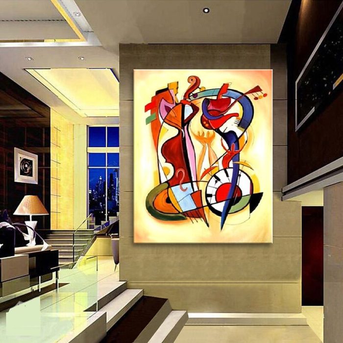 Pop Art Painting For Living Room 100% Handmade Abstract Decorative
