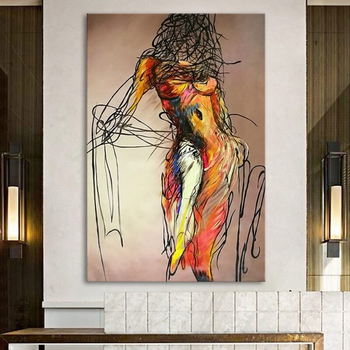 Sexy Nude Women 100% Hand Painted Oil Painting For Home Decor - Image 6