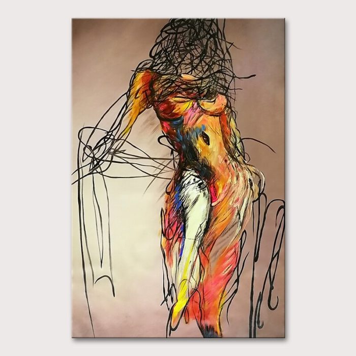 Sexy Nude Women 100% Hand Painted Oil Painting For Home Decor - Image 2