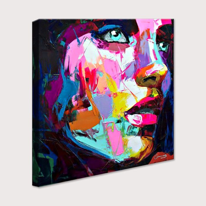 Woman Face Portrait Painting Francoise Nielly Replication Artwork - Image 3