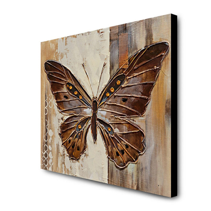 100% Hand Painted Butterfly Painting Canvas Home Wall Decorative - Image 4