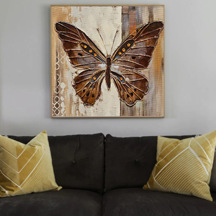 100% Hand Painted Butterfly Painting Canvas Home Wall Decorative
