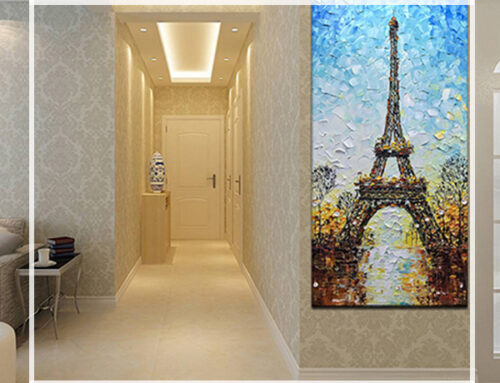 How to decorate my walls with eiffel tower painting in a cool way?